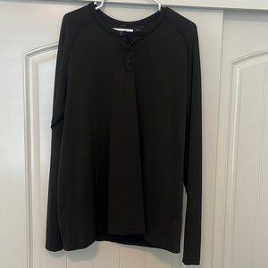 Lululemon Men’s Black Henley Long Sleeve T-Shirt